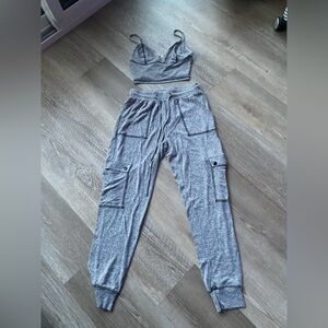 Gray Two-Piece Lounge Set